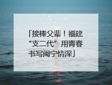 接棒父辈！福建“支二代”用青春书写闽宁情深