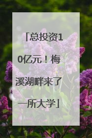 总投资10亿元！梅溪湖畔来了一所大学