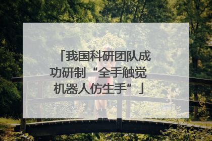 我国科研团队成功研制“全手触觉机器人仿生手”