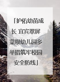 护佑幼苗成长 宜宾翠屏菜坝幼儿园多举措筑牢校园安全防线