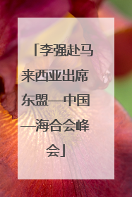 李强赴马来西亚出席东盟—中国—海合会峰会