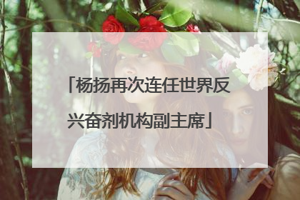 杨扬再次连任世界反兴奋剂机构副主席