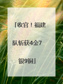 收官！福建队斩获4金7银9铜