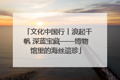 文化中国行丨浪起千帆 深蓝宝藏——博物馆里的海丝遗珍