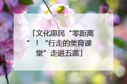 文化惠民“零距离”！“行走的美育课堂”走进五莲