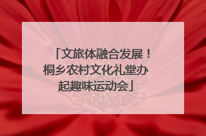 文旅体融合发展！桐乡农村文化礼堂办起趣味运动会
