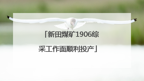新田煤矿1906综采工作面顺利投产
