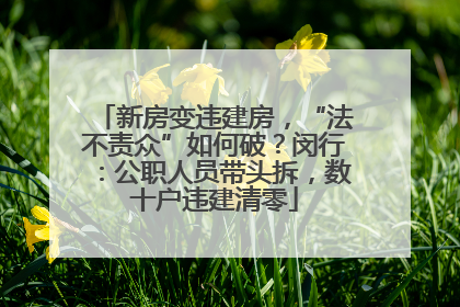新房变违建房，“法不责众”如何破？闵行：公职人员带头拆，数十户违建清零