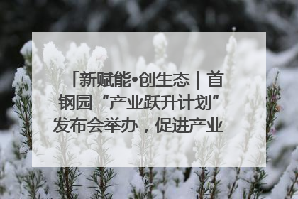 新赋能•创生态｜首钢园“产业跃升计划”发布会举办，促进产业合作交流走深走实