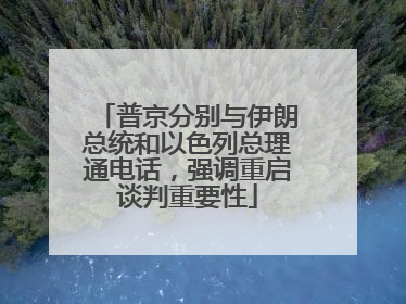 普京分别与伊朗总统和以色列总理通电话，强调重启谈判重要性