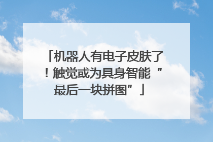 机器人有电子皮肤了！触觉或为具身智能“最后一块拼图”