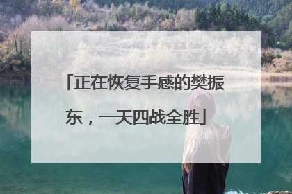 正在恢复手感的樊振东，一天四战全胜