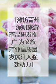 潍坊青州：深耕旅游商品研发推广 为文旅产业高质量发展注入强劲动力