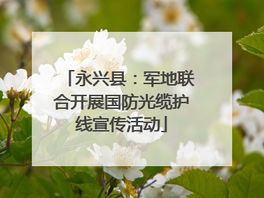 永兴县：军地联合开展国防光缆护线宣传活动