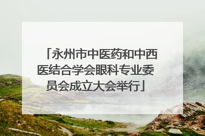 永州市中医药和中西医结合学会眼科专业委员会成立大会举行