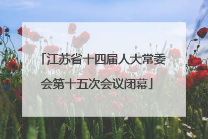 江苏省十四届人大常委会第十五次会议闭幕