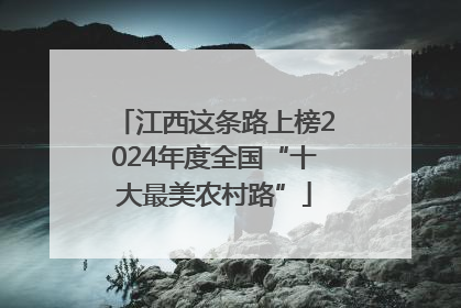 江西这条路上榜2024年度全国“十大最美农村路”