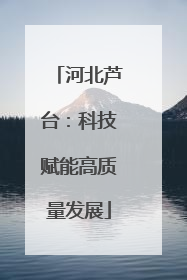 河北芦台：科技赋能高质量发展
