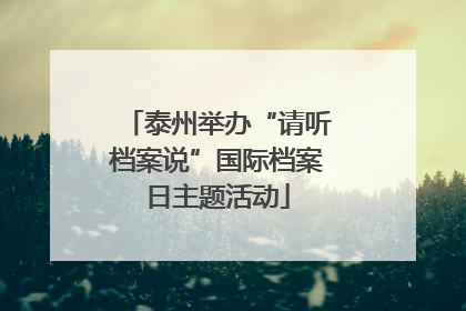泰州举办“请听档案说”国际档案日主题活动