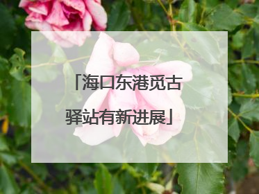 海口东港觅古驿站有新进展