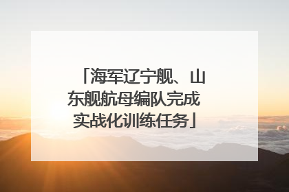 海军辽宁舰、山东舰航母编队完成实战化训练任务