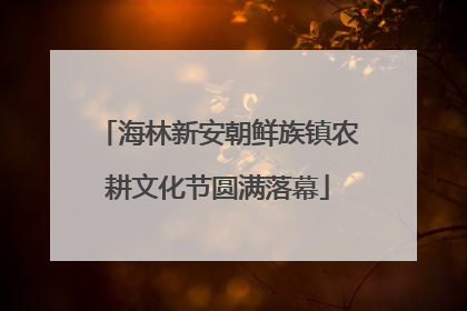 海林新安朝鲜族镇农耕文化节圆满落幕