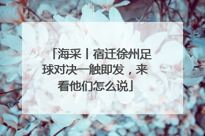 海采丨宿迁徐州足球对决一触即发，来看他们怎么说