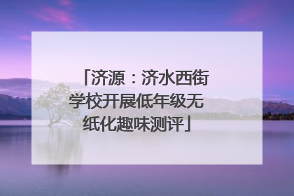 济源：济水西街学校开展低年级无纸化趣味测评