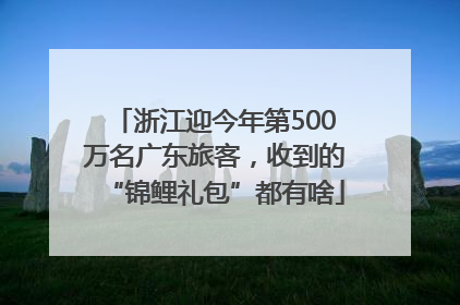 浙江迎今年第500万名广东旅客，收到的“锦鲤礼包”都有啥
