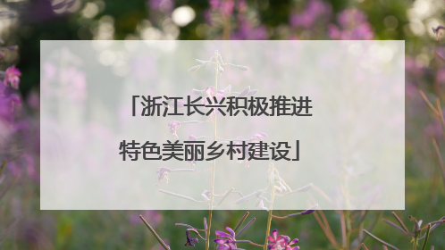 浙江长兴积极推进特色美丽乡村建设