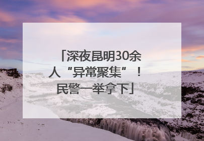 深夜昆明30余人“异常聚集”！民警一举拿下