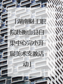 湖南财工职院赴衡山县白果中心完小开展美术支教活动