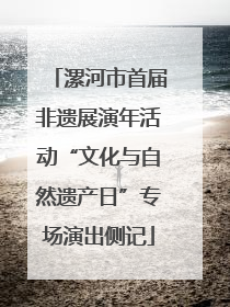 漯河市首届非遗展演年活动“文化与自然遗产日”专场演出侧记