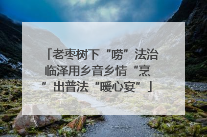 老枣树下“唠”法治 临泽用乡音乡情“烹”出普法“暖心宴”