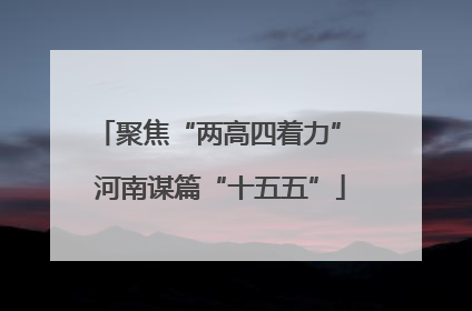 聚焦“两高四着力” 河南谋篇“十五五”