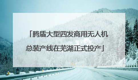 腾盾大型四发商用无人机总装产线在芜湖正式投产