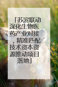 苏滨联动深化生物医药产业对接，精准匹配技术资本资源推动项目落地