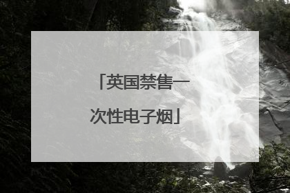 英国禁售一次性电子烟