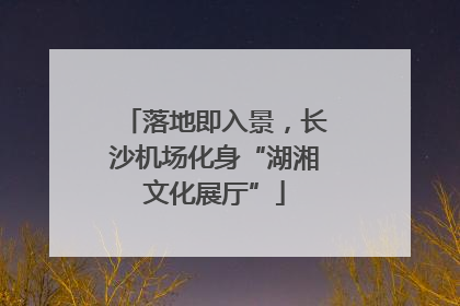 落地即入景，长沙机场化身“湖湘文化展厅”