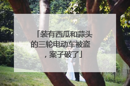 装有西瓜和蒜头的三轮电动车被盗，案子破了