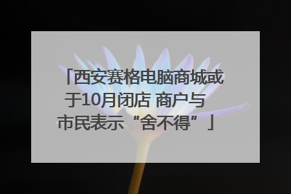 西安赛格电脑商城或于10月闭店 商户与市民表示“舍不得”