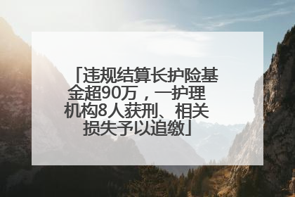 违规结算长护险基金超90万，一护理机构8人获刑、相关损失予以追缴