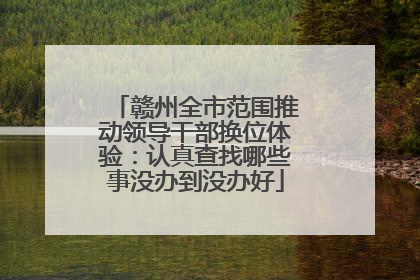 赣州全市范围推动领导干部换位体验：认真查找哪些事没办到没办好