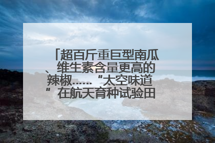 超百斤重巨型南瓜、维生素含量更高的辣椒……“太空味道”在航天育种试验田里拔节生长