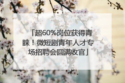 超60%岗位获得青睐！微短剧青年人才专场招聘会圆满收官