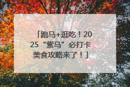 跑马+逛吃！2025“紫马”必打卡美食攻略来了！