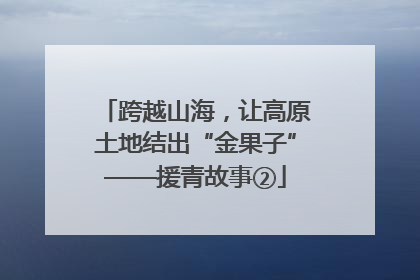 跨越山海，让高原土地结出“金果子”——援青故事②