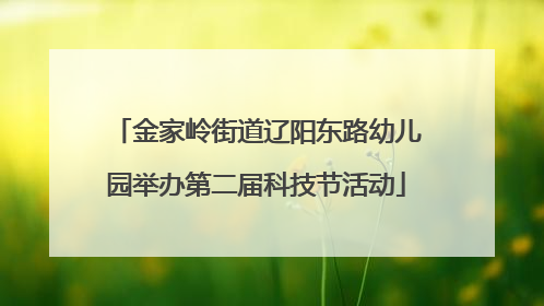 金家岭街道辽阳东路幼儿园举办第二届科技节活动