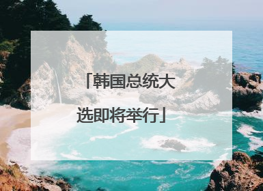 韩国总统大选即将举行
