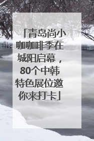 青岛尚小咖咖啡季在城阳启幕，80个中韩特色展位邀你来打卡